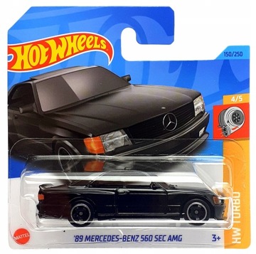 '89 Mercedes-Benz 560 SEC AMG Hot Wheels karta uszkodzona