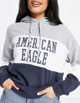 AMERICAN EAGLE BLUZA LOGO DAMSKA KAPTUR 34 XS 1AAU