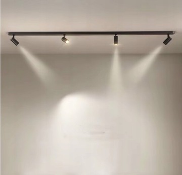 ZESTAW 8x Reflektor szynowy lampa sufitowa GU10 LED + szynoprzewód 4m 1-faz