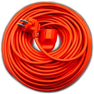 PRZEDŁUŻACZ OGRODOWY BUDOWLANY DO KOSIARKI LAMPEK GRUBY KABEL DO OGRODU 30M