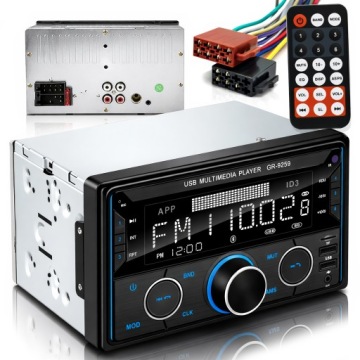 Radio samochodowe 2DIN Bluetooth USB SD AUX MP3 LCD RGB pilot 2 - DINOWE