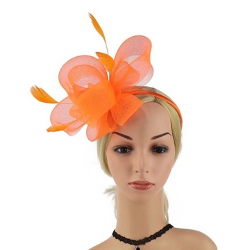 FASCINATOR Повязка на голову с бантом и перьями на свадьбу