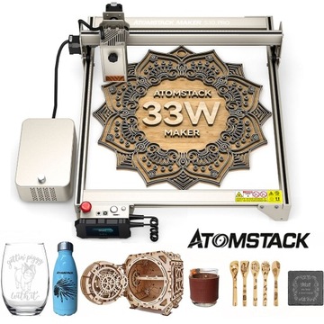 Лазерный гравер ATOMSTACK S30 PRO 38W + насос + ролик + колодка XL