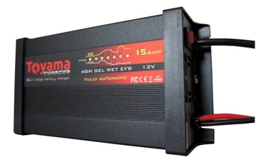 Szybka Ładowarka 7-etapowa Toyama 15A 12V do GEL AGM KWASOWE