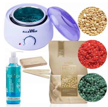Zestaw do depilacji WOSK TWARDY 1kg + Podgrzewacz