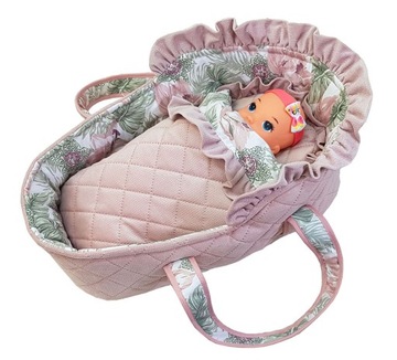 NOSIDEŁKO DLA LALEK Z POŚCIELĄ DUŻE (50cm)