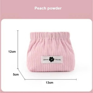 1/2/5PCS Corduroy Elastic Storage Bag Handbags For Women Mini Makeup Bag