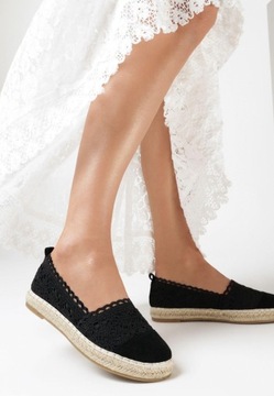 Born2Be Czarne Espadryle damskie 41 Ekozamsz