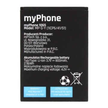 BATERIA do myPHONE 1065 1062 2200 MP-S-Y oryginał