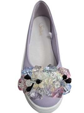 SANTORIO БАЛЕТКИ С ДЕКОРАТИВНЫМИ КАМНЯМИ SANT-11 РАЗМЕР ФИОЛЕТОВЫЙ. 39