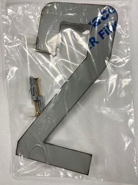 cyfra na dom 30 cm nierdzewna inox Agency 3D