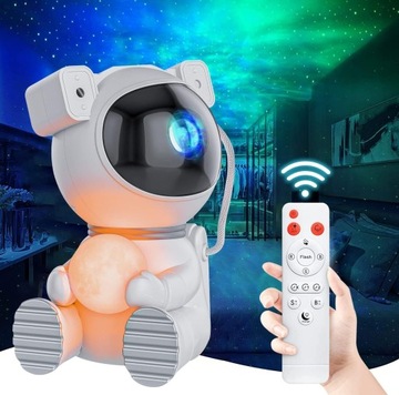 LAMPKA PROJEKTOR GWIAZD KOSMOSU ASTRONAUTA PROJEKTOR LED