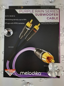 Melodika MDSWY30G Kabel do subwoofera typu Y (RCA-2xRCA) Gunmetal - 3m