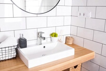 Душевой набор с тропическим душем и хромированным смесителем для умывальника