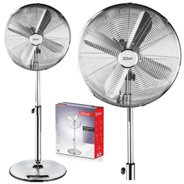 WENTYLATOR PODŁOGOWY STAL CHROM 50W, 40CM