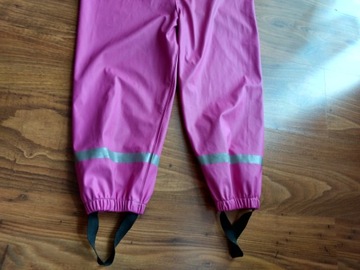 розовые непромокаемые брюки на подтяжках ЗигЗак, новый размер 110