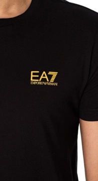 T-SHIRT EMPORIO ARMANI EA7 36 S złote logo NOWA