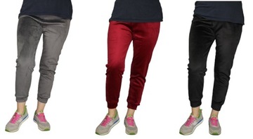 DAMSKIE * WYGODNE * WELUR * SPODNIE * DRESOWE * WELUROWE * ROZMIAR * 3XL