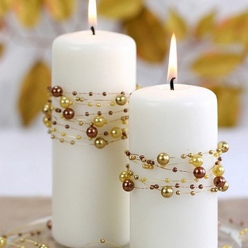 Жемчужная гирлянда, жемчуг, Причастие, золотое украшение, 5 шт.