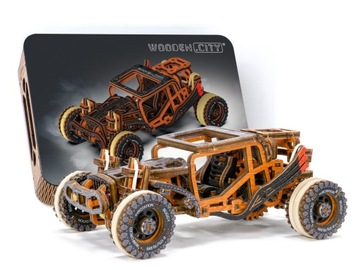 Wooden.City Składany Drewniany Model 3D Buggy