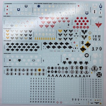 Space Marine Infantry Transfer Sheet 2023 kalkomanie