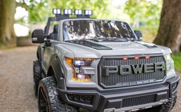 JEEP RAPTOR F-150 с аккумулятором 12В 12Ач, привод 4х4, мягкие колеса EVA, светодиоды