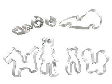 Zestaw wykrawaczy do ciasteczek 3D foremki NC-7122