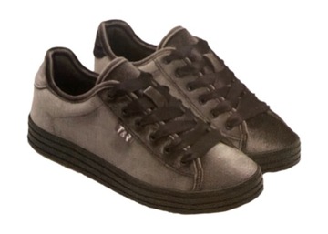 BUTY DAMSKIE tenisówki trampki WSTĄŻKA WELUR *39 U