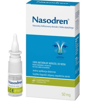 Nasodren naturalny aerozol 50mg Zapalenie zatok