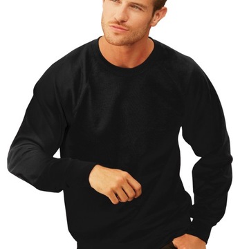 BLUZA - FRUIT OF THE LOOM - RAGLAN light black M