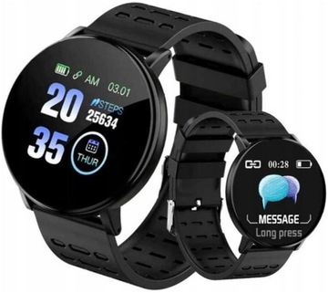 SMARTWATCH KROKOMIERZ ZEGAREK KROKI PULS TĘTNO SMS