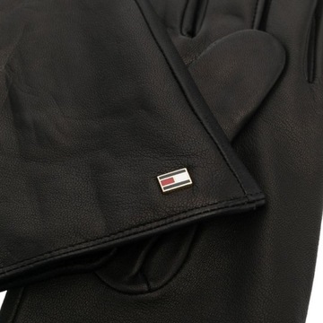 TOMMY HILFIGER SKÓRZANE RĘKAWICZKI DAMSKIE FLAG