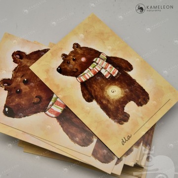 Świąteczny BILECIK DO PREZENTU Karnet MIŚ 20 sztuk