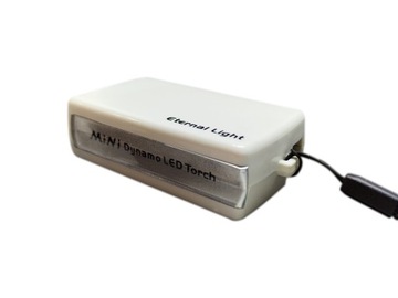 Аварийный светодиодный динамо-фонарик с ручным заводом и аккумулятором