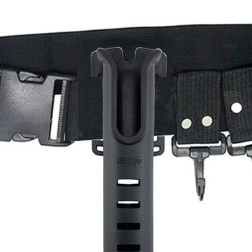 Pas wędkarski z wkładką do wędki w kolorze czarnym z paskiem