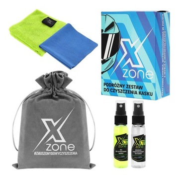 Набор для чистки дорожного шлема XZONE, 60 мл, гель/спрей/микрофибра