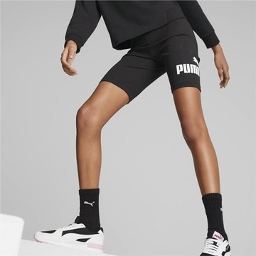 PUMA CZARNE KRÓTKIE LEGGINSY spodenki sportowe KOLARKI XS