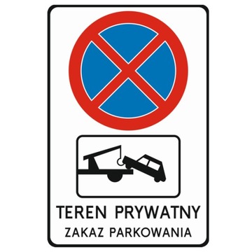 Tablica B36 dowolna treść Blacha odblask 60x40cm