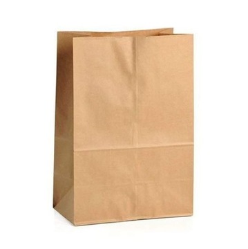 Torby papierowe klockowe na burgery 26x16x34 250sz