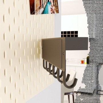 ВЕШАЛКА ДЛЯ КЛЮЧЕЙ С ПОЛКОЙ Магнитная металлическая для прихожей и кухни-чердака