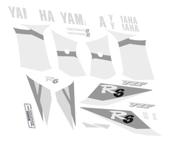 NAKLEJKI YAMAHA YZF-R6 RJ-03 2002 YZF-600-R NIEBIE