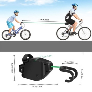 БУКСИРОВКА ДЛЯ ДЕТСКОГО ВЕЛОСИПЕДА, САМОНАМАТЫВАЮЩАЯСЯ, 2,5м.