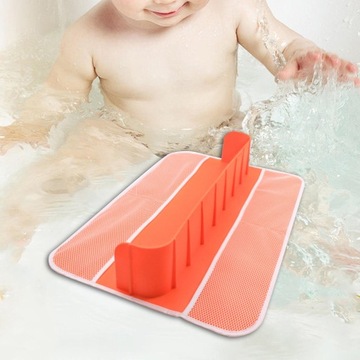 Osłona przeciwbryzgowa do wanny Półka do wanny z przyssawkami Wanna Pomarańczowa 60x40x10cm