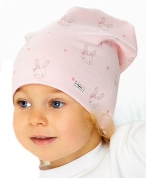CZAPKA DWUWARSTWOWA WIOSENNA dziewczęca r.52-54 6-12L