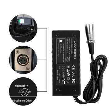 ŁADOWARKA Z LED 29.4 V 2A DO ROWER ELEKTRYCZNY