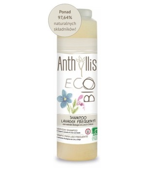Szampon do częstego mycia włosów, certyfikowany, ECO BIO, 250ml, Anthyllis,