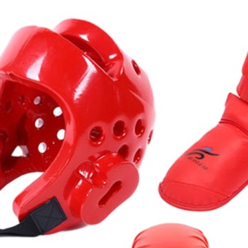 Комплект снаряжения для спарринга по каратэ. Головной убор для бокса Sanda Red XS