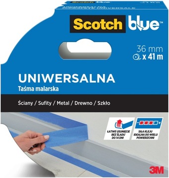 SCOTCH TAŚMA MALARSKA BLUE UNIWERSALNA 36mmx41m