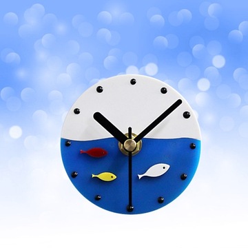 Fish Design Magnesy na lodówkę Naklejka Zegar