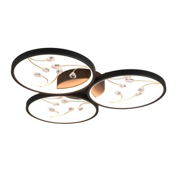 PLAFON LAMPA LED TRIO GROOVY 642110332 CZARNY